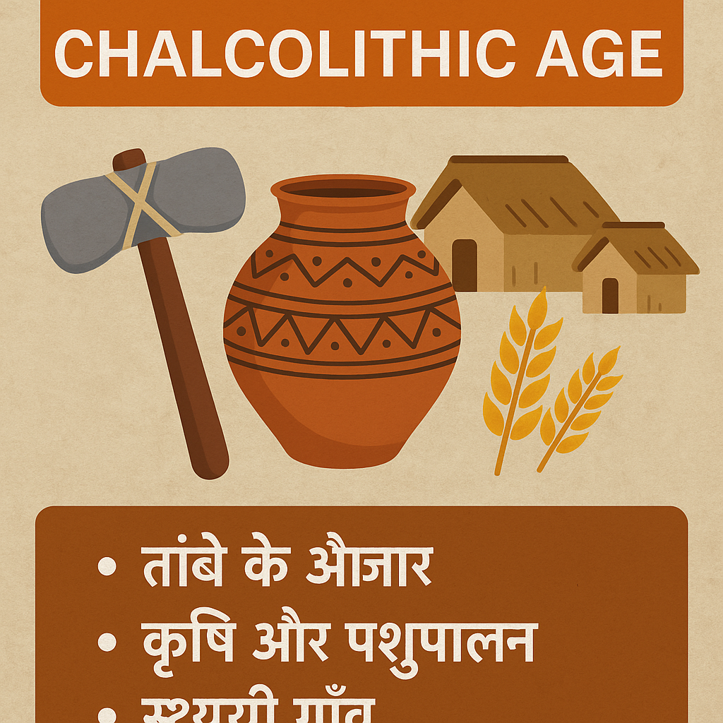 🔶 ताम्रपाषाण युग (Chalcolithic Age) – ताम्र और पत्थर का युग